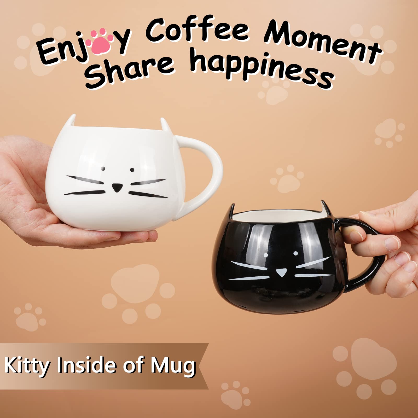 Koolkatkoo glossy ceramic mug with kitty design; easy to clean after busy days.