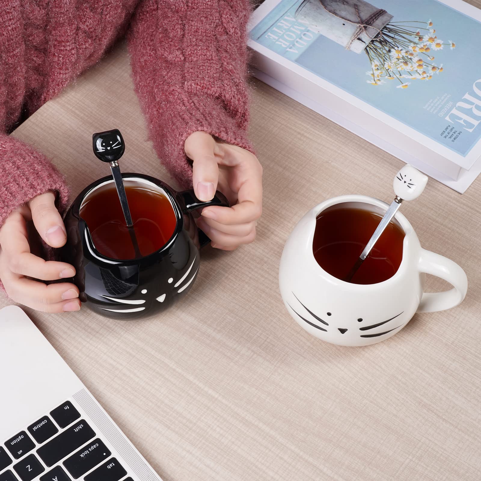Koolkatkoo dishwasher and microwave safe mugs for easy care after busy days.