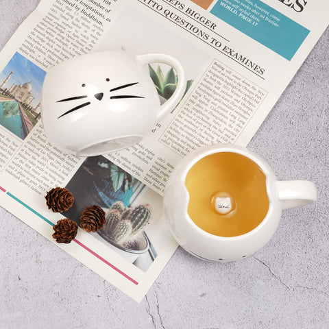 Koolkatkoo microwave-safe cat mugs ready for quick reheats.