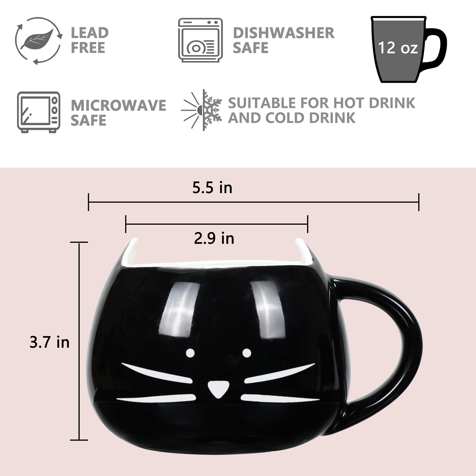 Koolkatkoo white cat mug reveals inside kitten; great for desk breaks.