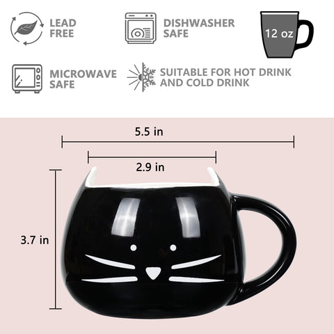 Koolkatkoo white cat mug reveals inside kitten; great for desk breaks.