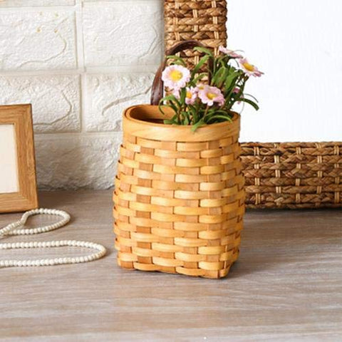 Koolouispoper brown finish basket complements warm decor and textures.