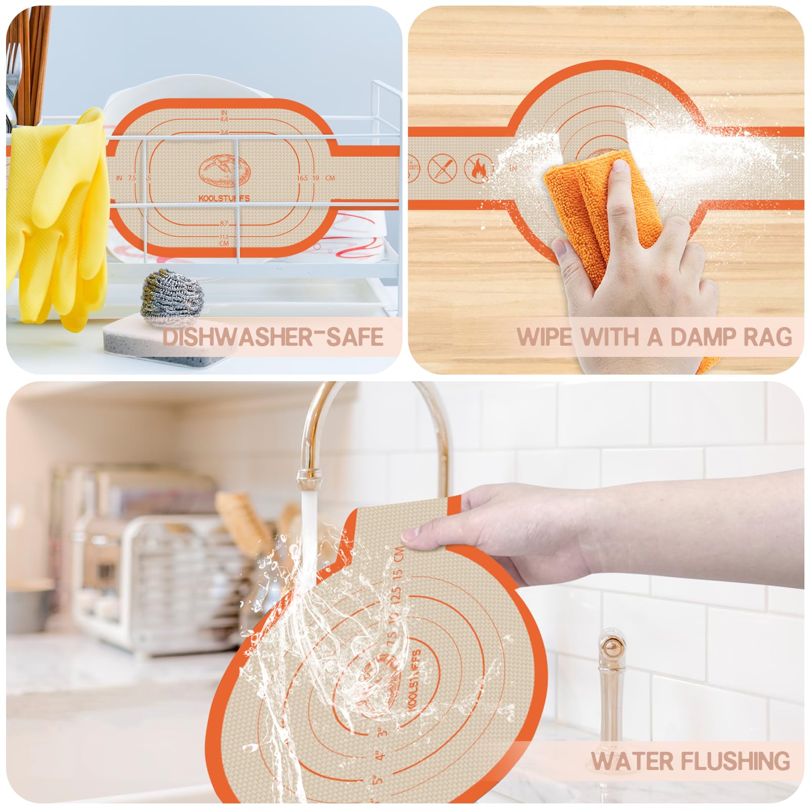 Koolstuffs Dutch oven liner nonstick surface eases cleanup after baking.