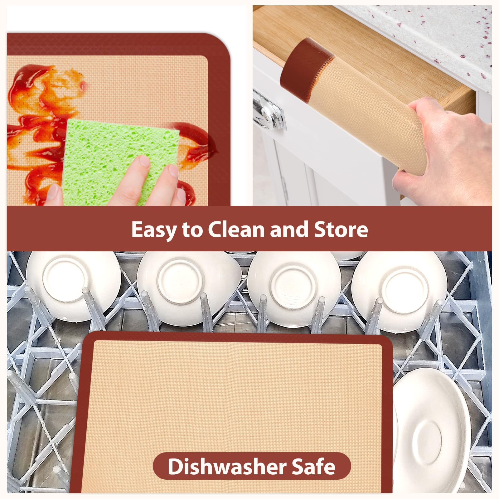 Koolstuffs easy-clean mats with storage clasps for compact drawer storage.