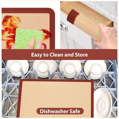 Koolstuffs easy-clean mats with storage clasps for compact drawer storage.