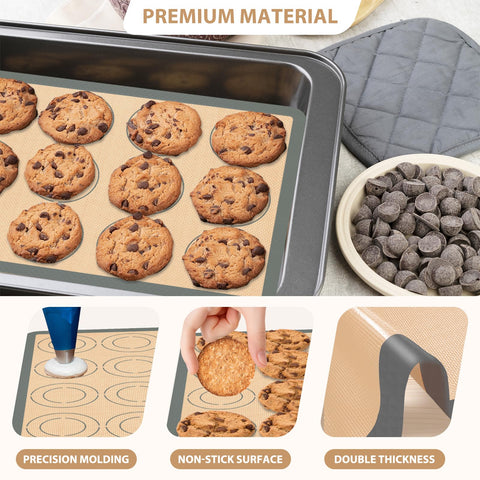 Koolstuffs round pizza mat provides stable, nonstick crust baking.
