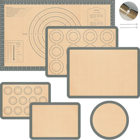 Koolstuffs pastry mat 26x16 with grid for precise rolling and measuring