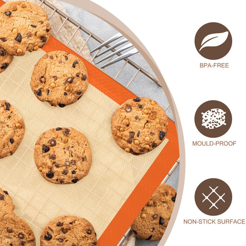 Koolstuffs silicone baking mat showing a nonstick surface for easy release