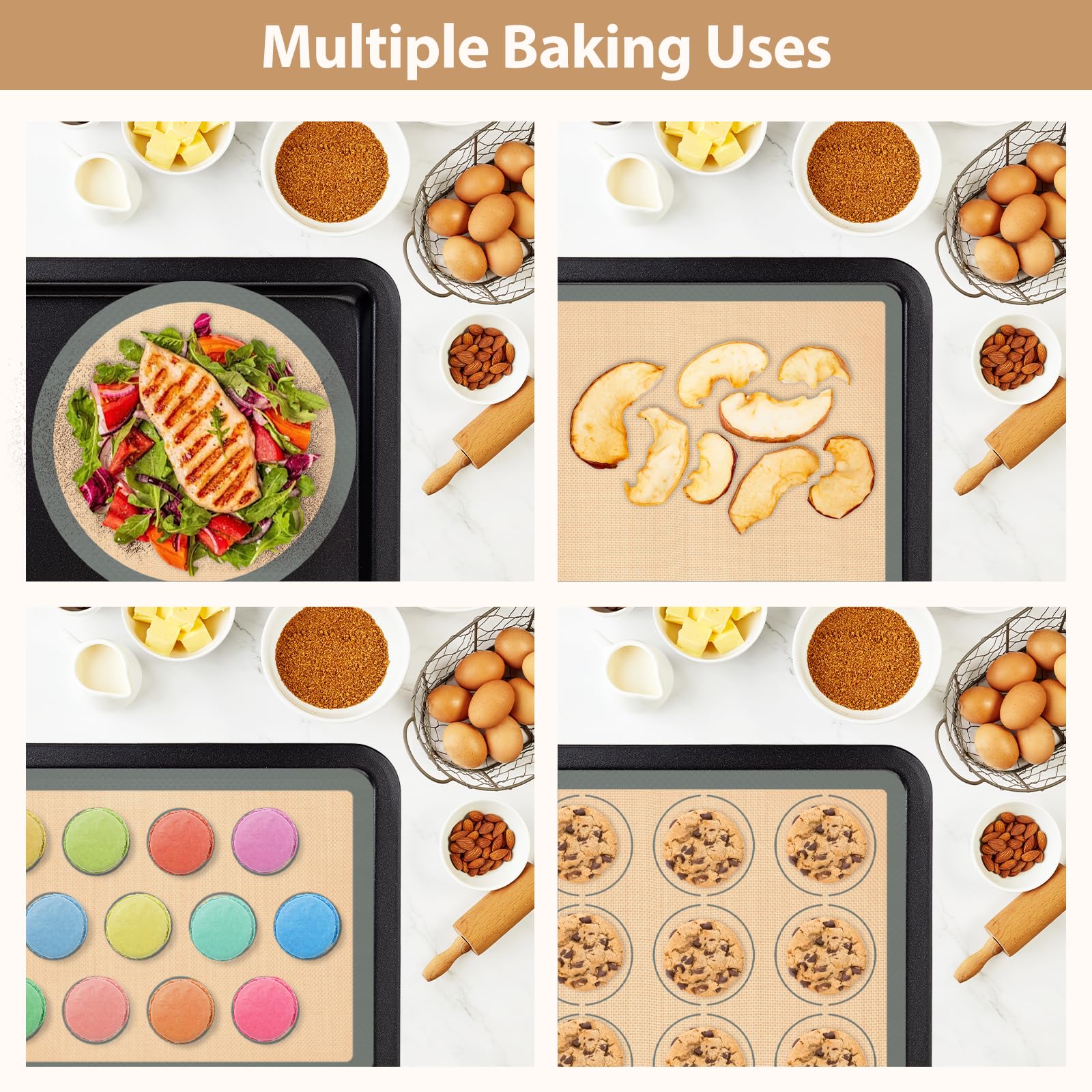 Koolstuffs baking set storage clips keep mats rolled and drawer-ready