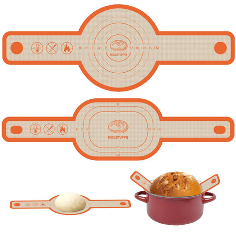 Koolstuffs silicone bread sling oval keeps hot loaves steady for safe transfer.