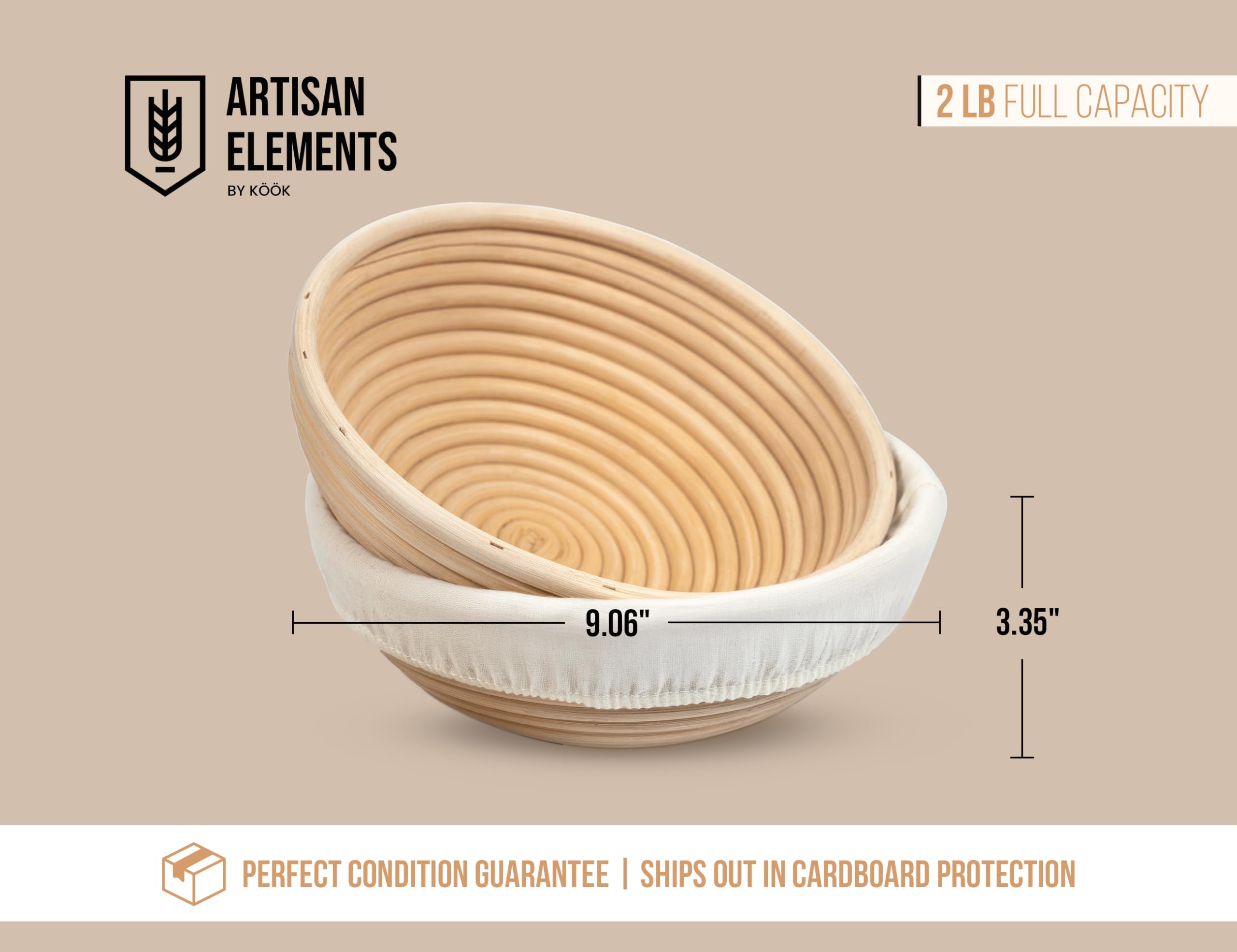 Beginner-friendly KooK proofing kit for exploring banneton dough shaping