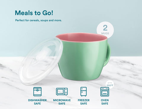 Dishwasher, freezer safe KooK mug for easy cleanup and storage.