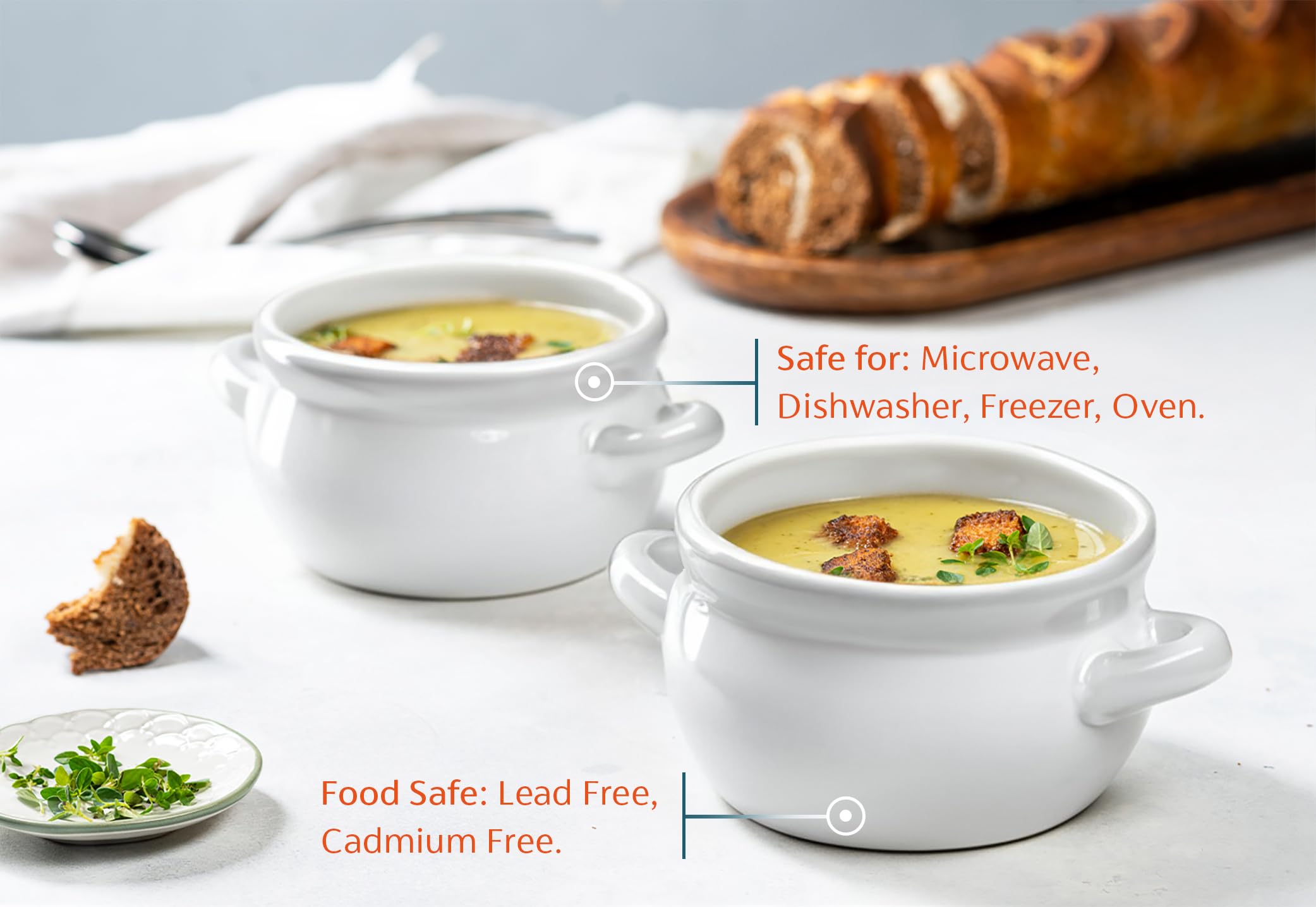 Oven-to-table setup with KooK crock ideal for casseroles and gooey cheese.