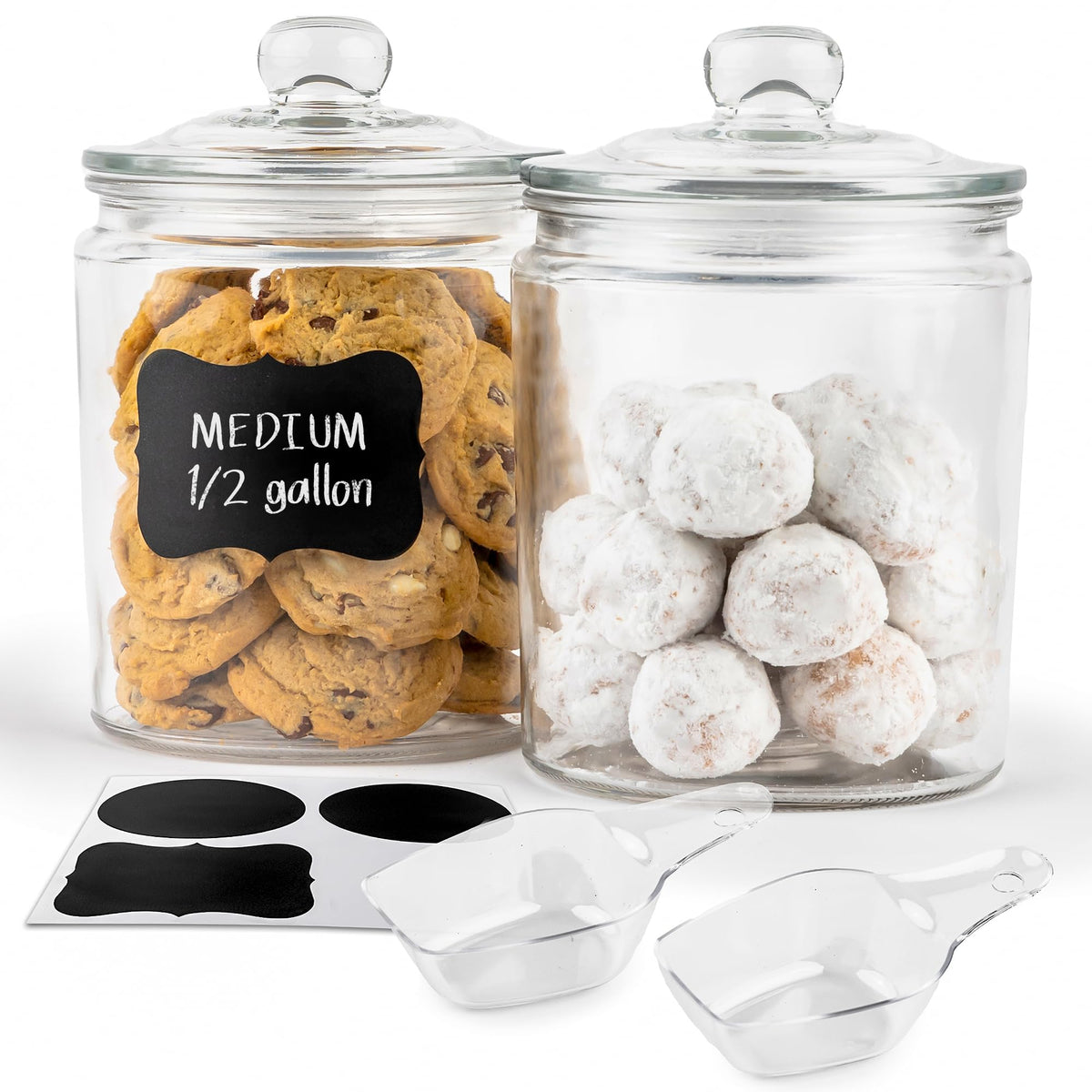 KooK glass storage jar with airtight lid for pantry organization and freshness.