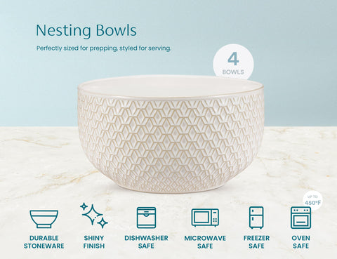 KooK Narbonne bowls dishwasher safe for easy cleanup.