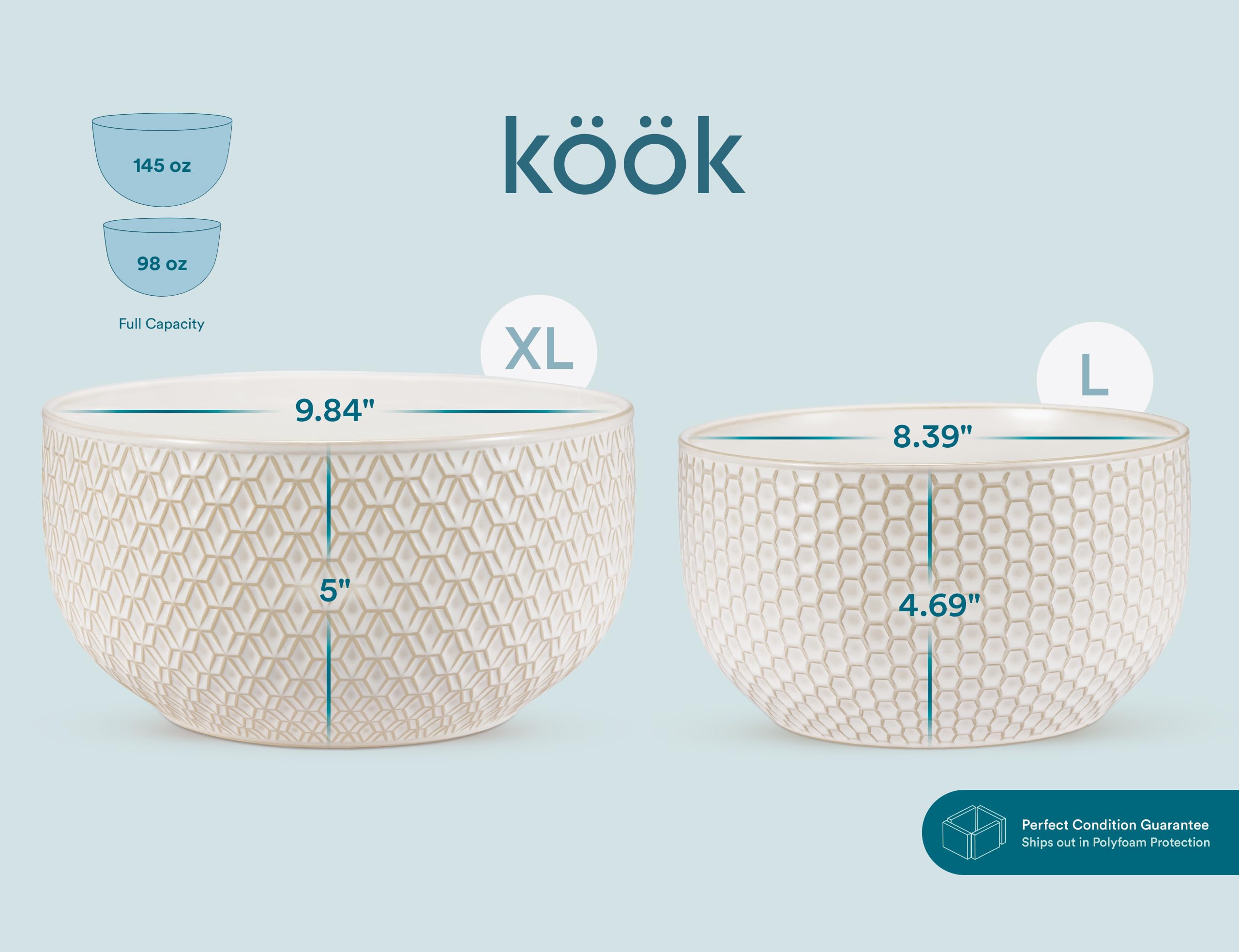 KooK Narbonne bowls resist odors and chips in daily use.