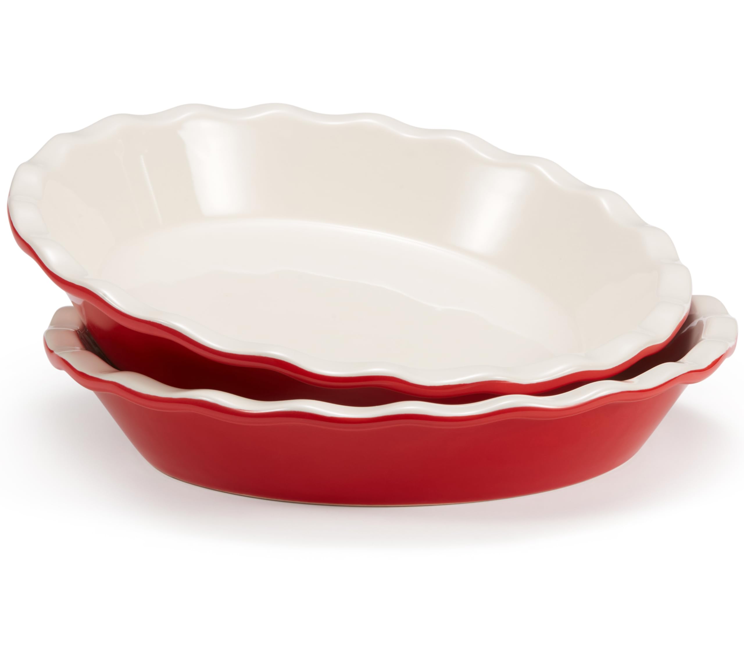 KooK pie-pan deep-ceramic shows a tall, generous interior for thorough baking.