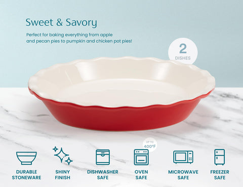 KooK pie-pan-oven-microwave-safe suitable for reheating and fresh bakes.