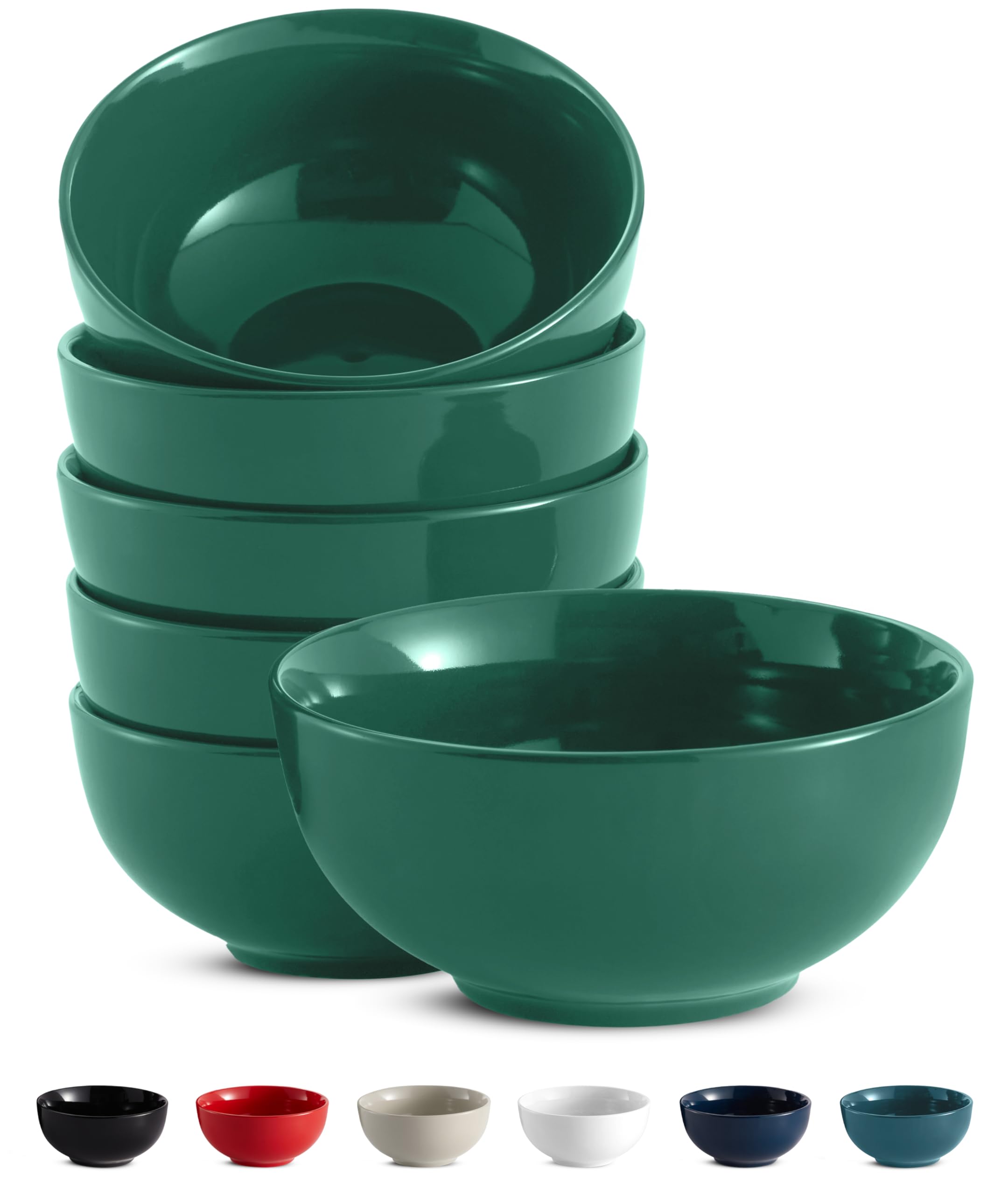 KooK soup bowls in hunter green with a deep interior ideal for hearty soups