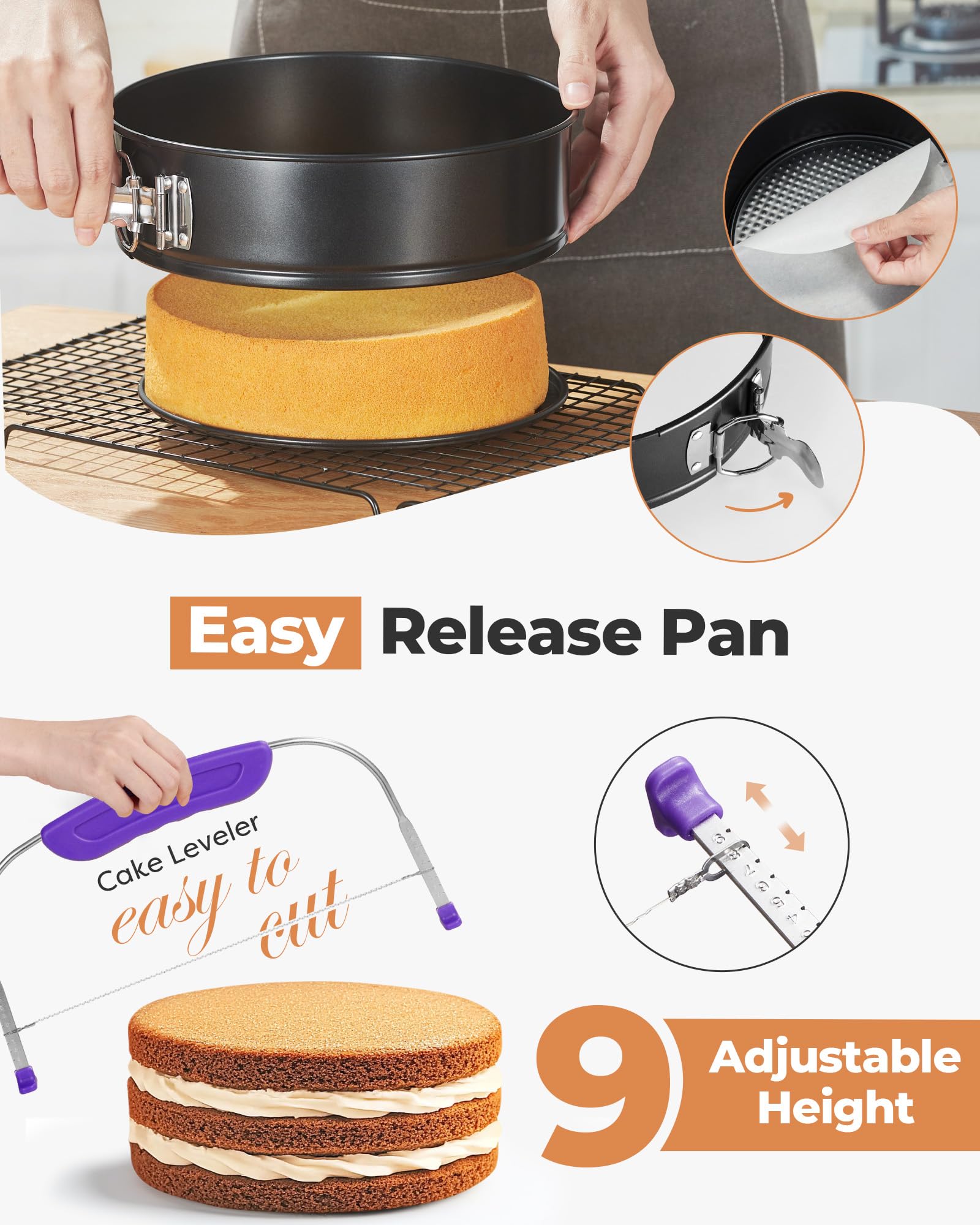 Kootek 11-inch cake turntable for smooth, precise decorating