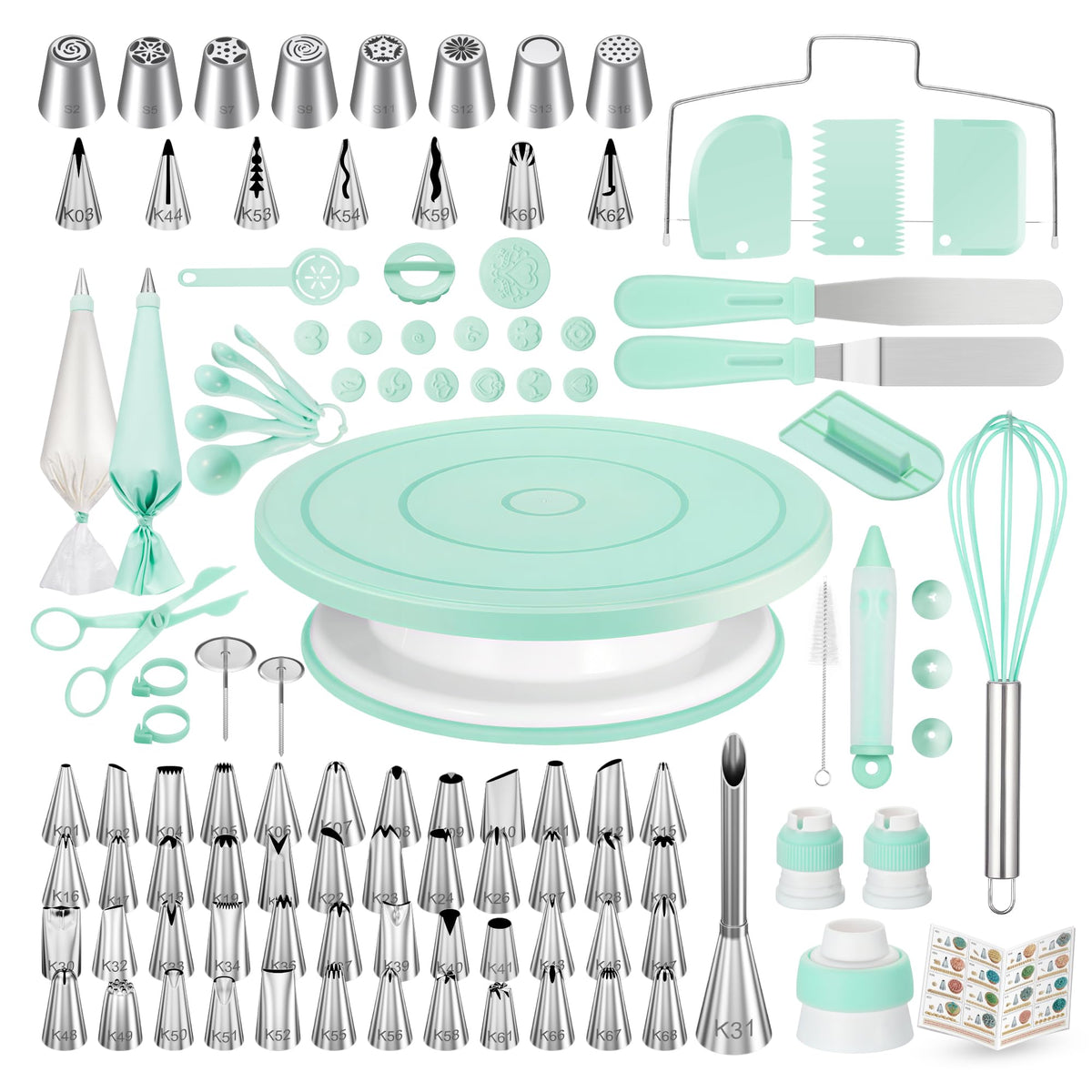 Kootek 158-pcs cake decorating kit full set for bakers.