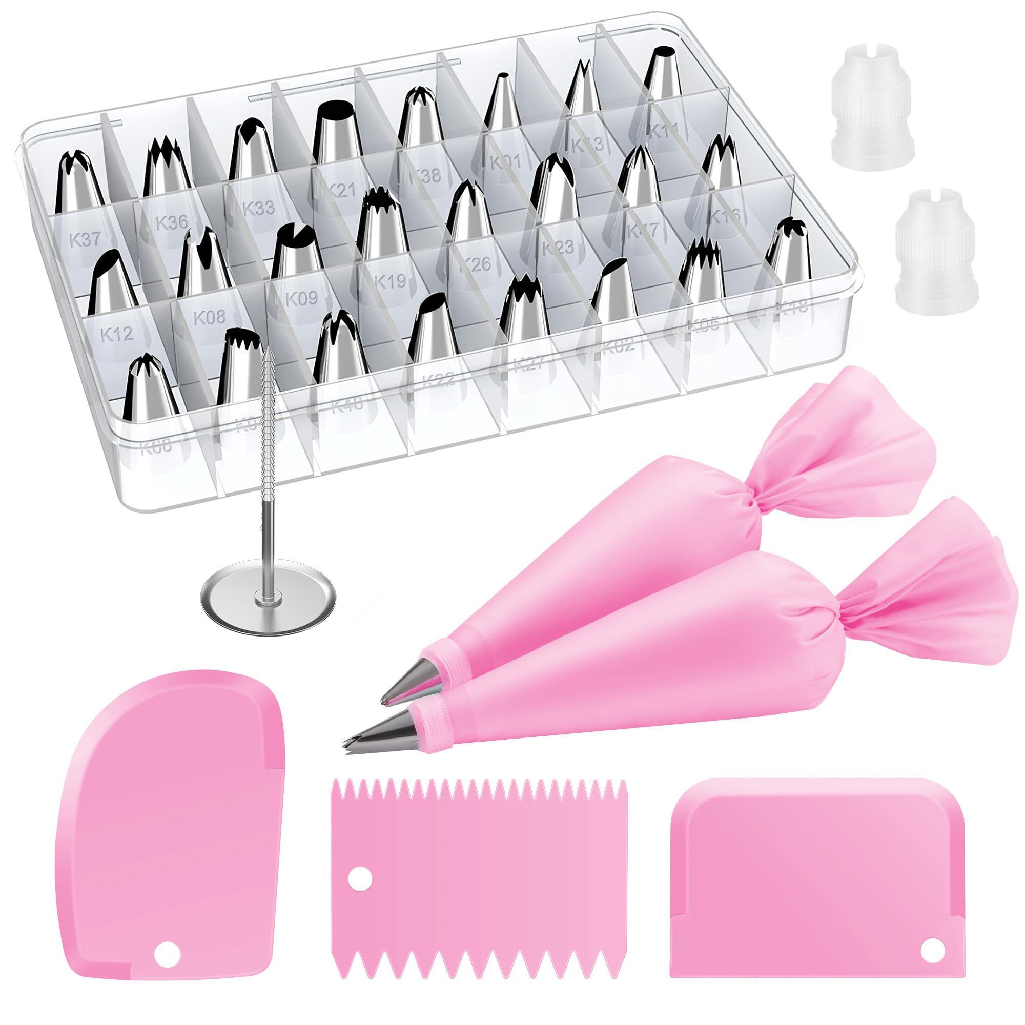 Kootek 32-piece piping bags and tips set for precise cake decorating