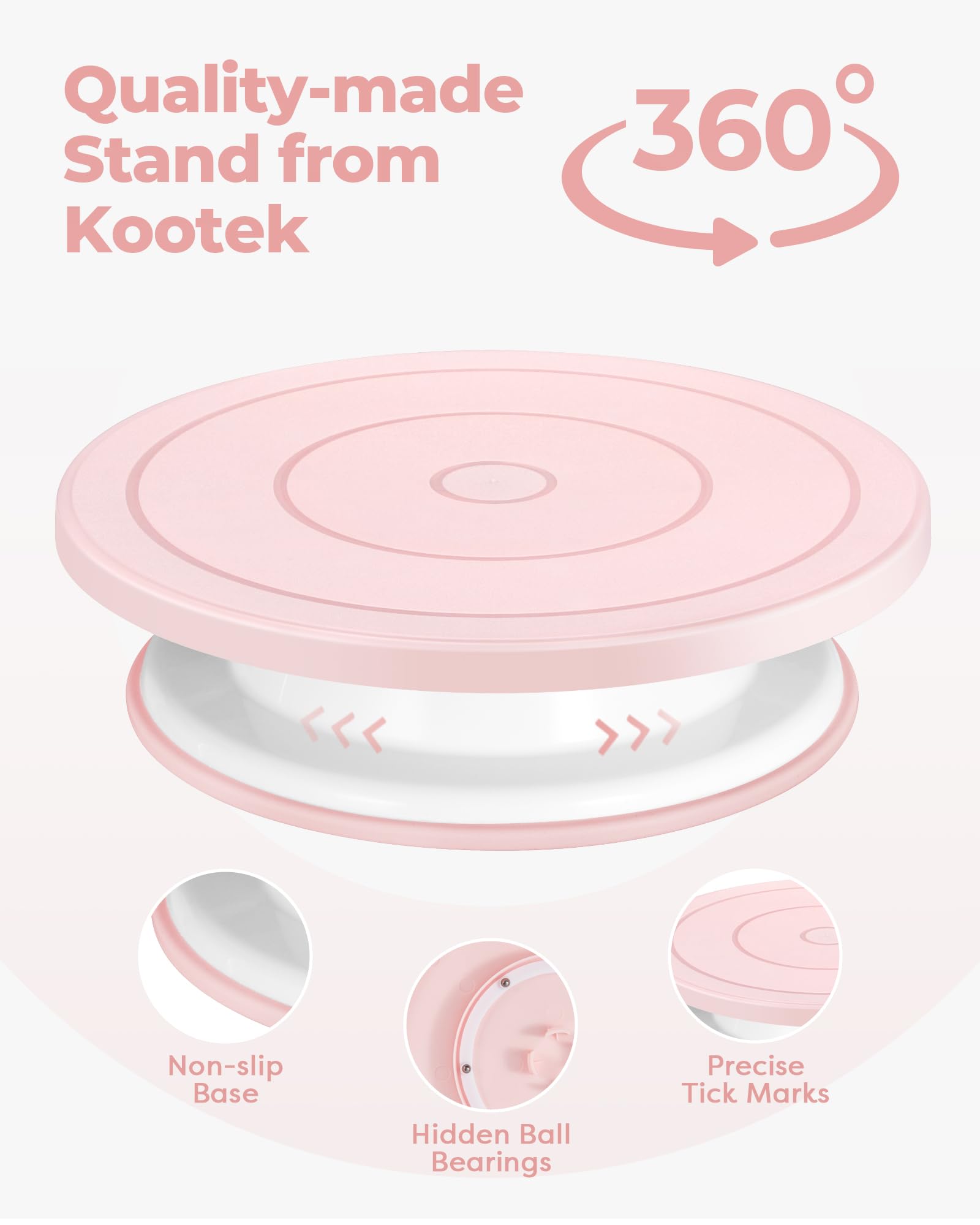 Kootek 11-inch 360° turntable for smooth frosting