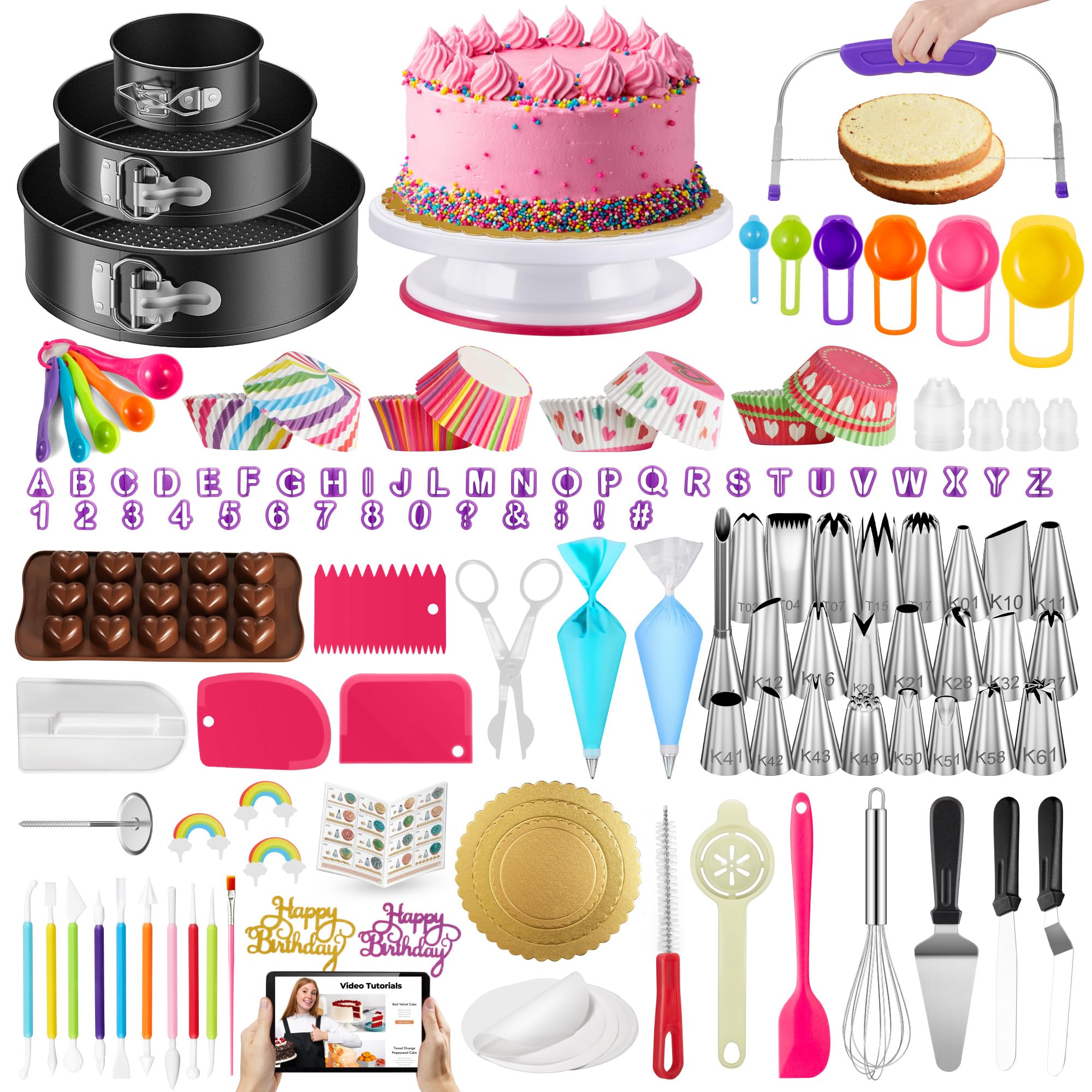 Kootek 700pcs cake decorating kit for creative home baking and decorating versatility
