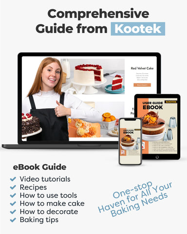 Kootek stainless steel frosting spatulas for smooth, even frosting spreads.