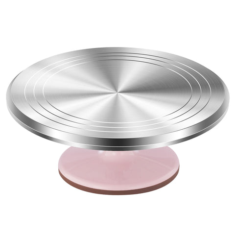 Kootek aluminium alloy revolving cake stand 12 inch, durable for reliable decorating.