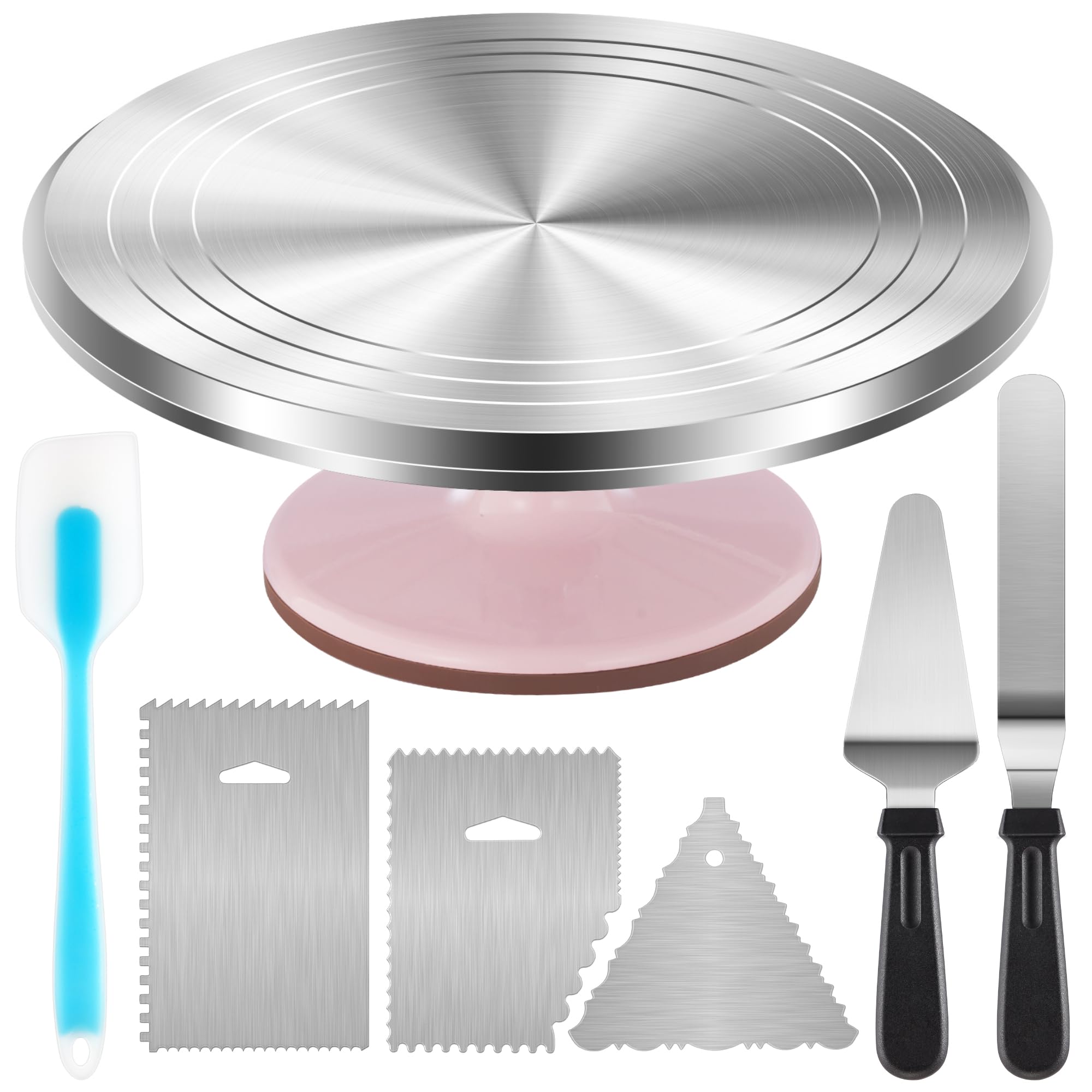 Kootek aluminium cake turntable for stable decorating on any counter