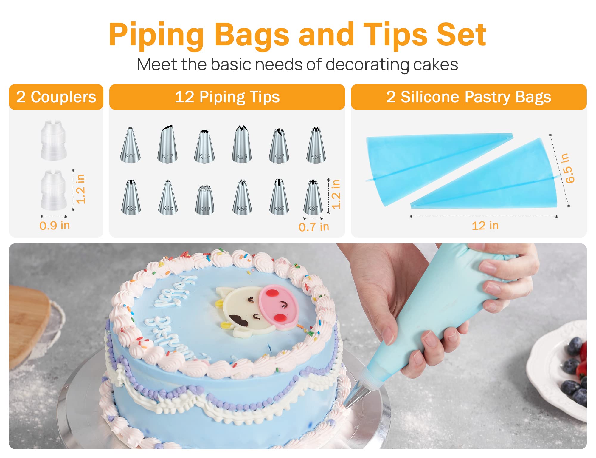 Kootek angled offset spatula for precise frosting application
