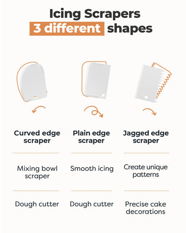 Kootek angled spatula 12.5 inch enables precise edge smoothing.