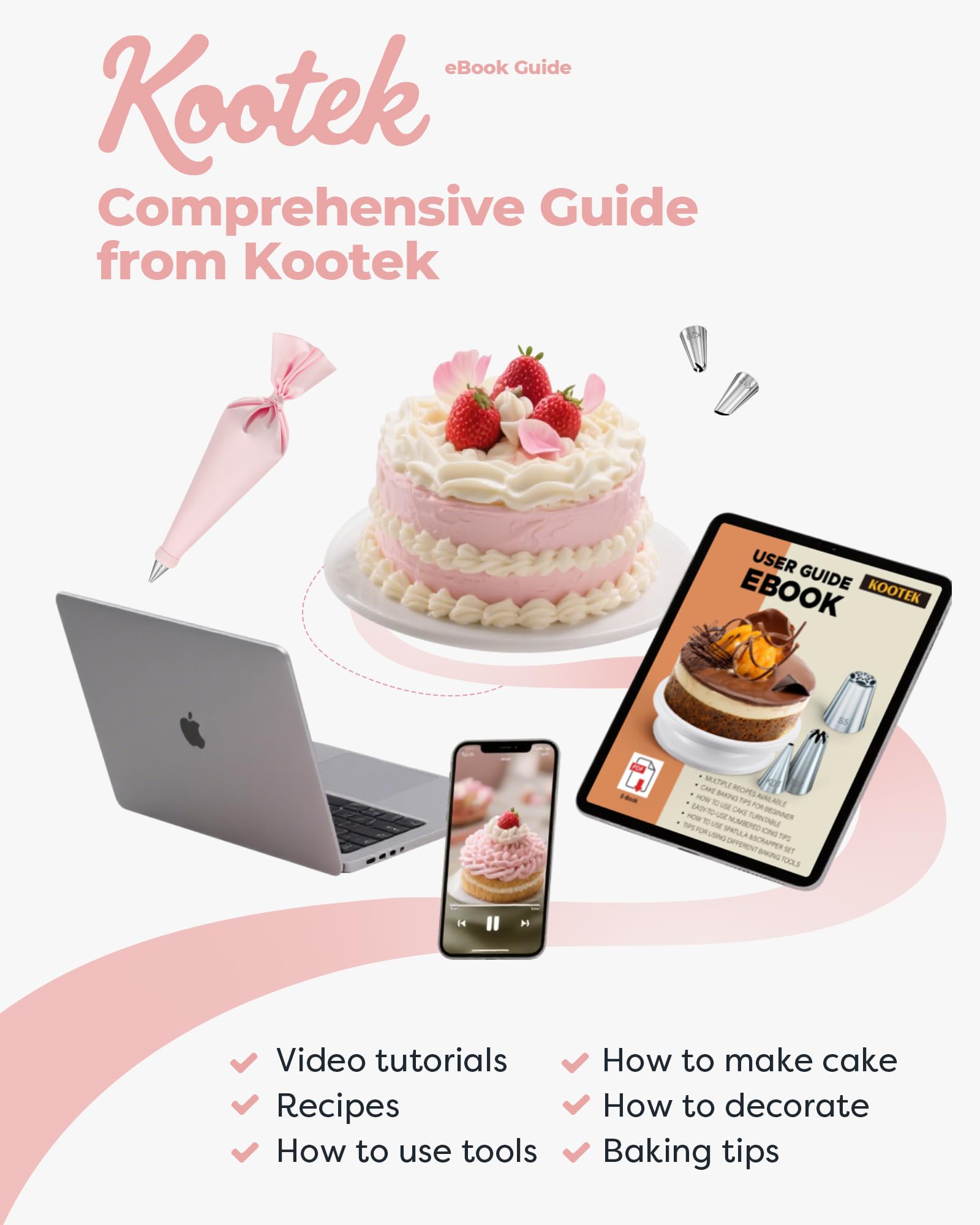 Kootek baking guide e-book with decorating tips