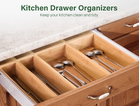 Kootek bamboo drawer-tray-6x5x2-5in keeps mid-sized items tidy.