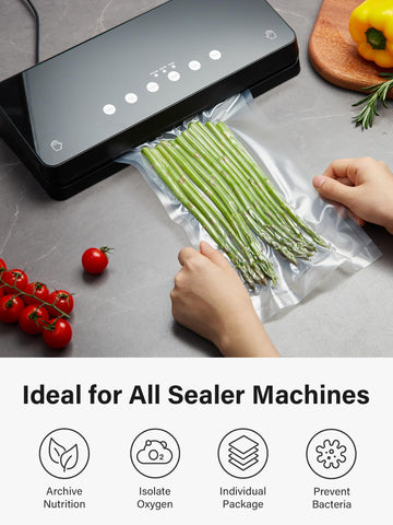 Kootek embossed-surface bags seal tighter and resist freezer burn during storage
