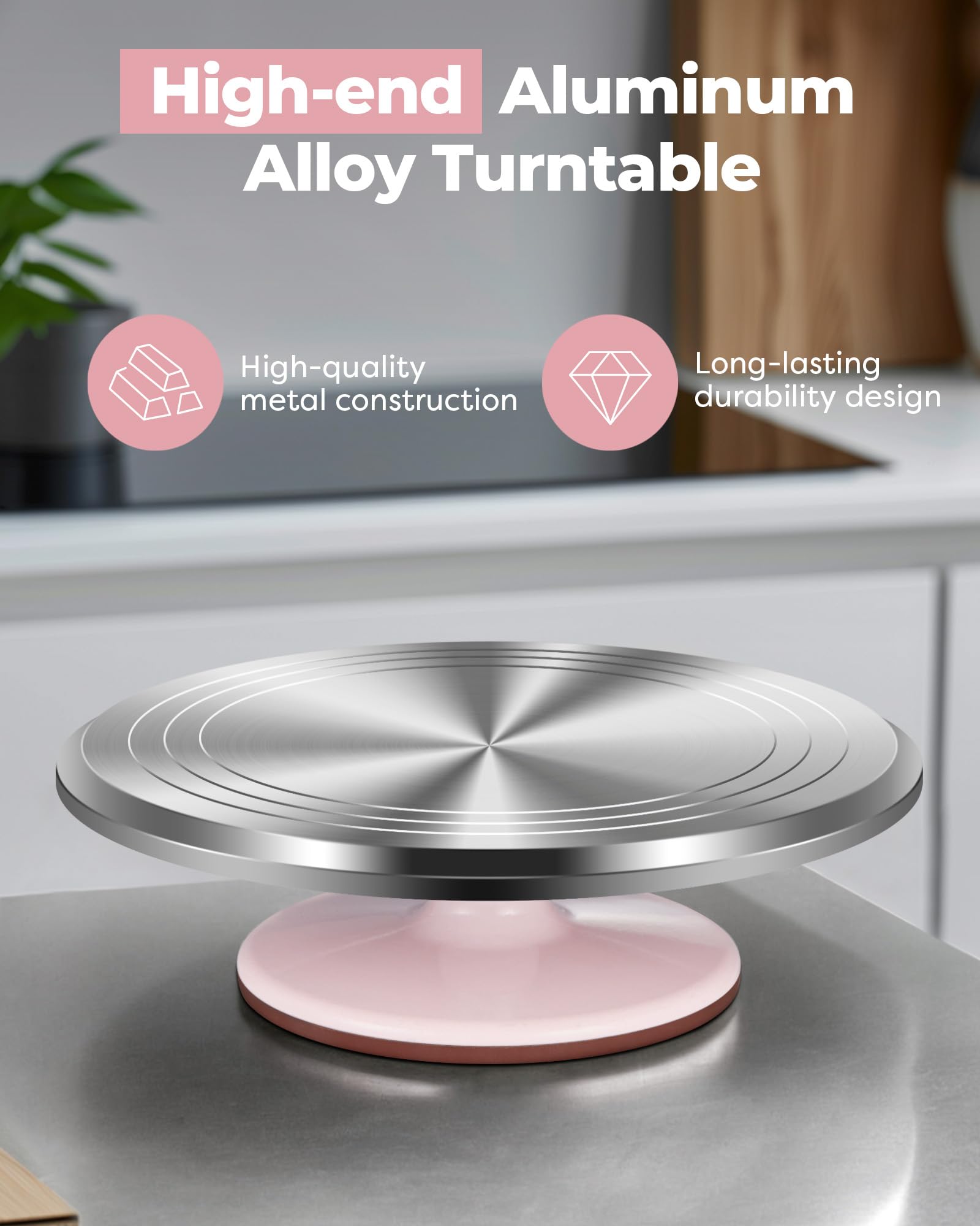 Kootek guiding lines on surface assist precise cake or board positioning.
