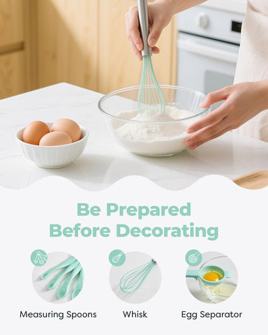 Kootek cake leveler and scrapers for even layers.