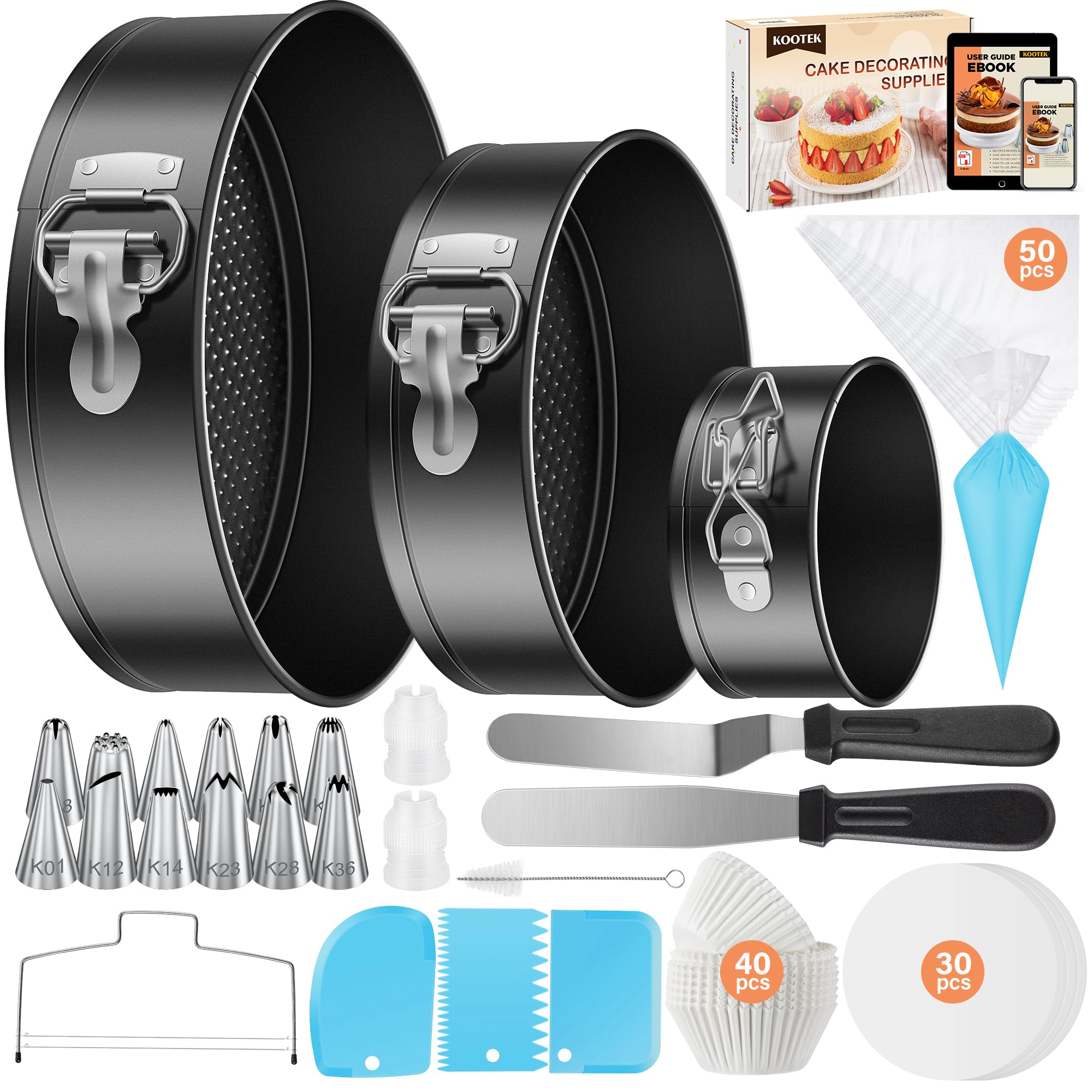 Kootek 9-inch springform pan for easy release and even baking