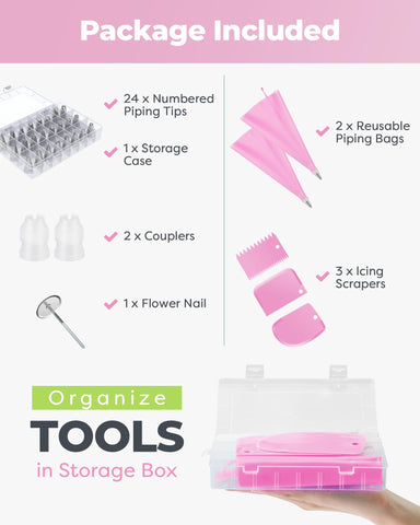Cake scrapers by Kootek for clean edges and textured finishes