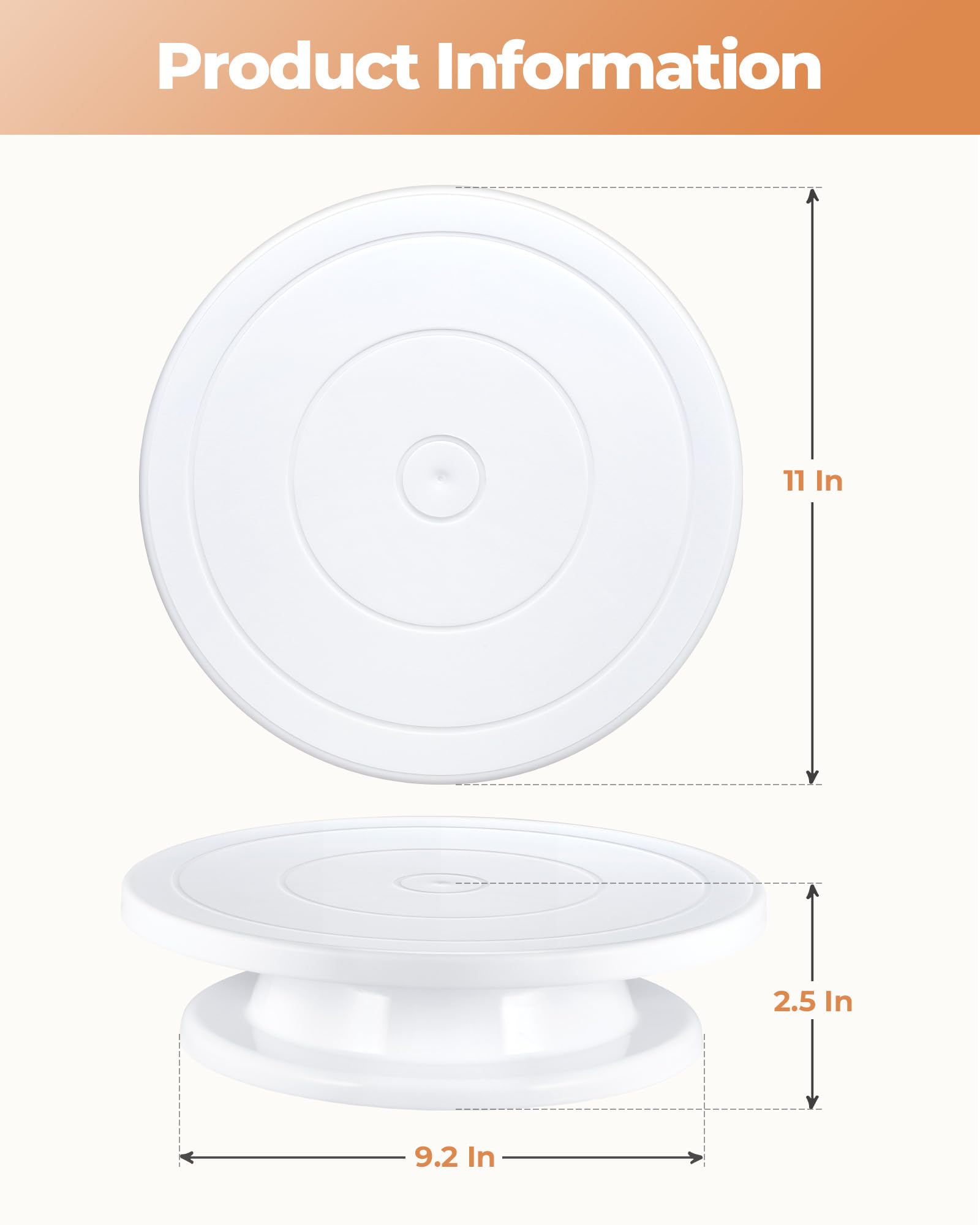 Kootek cake turntable supports creative designs during celebrations.