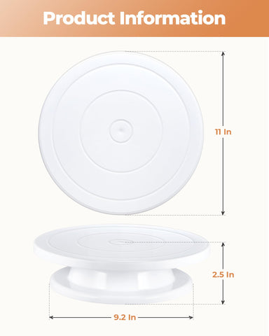 Kootek cake turntable supports creative designs during celebrations.