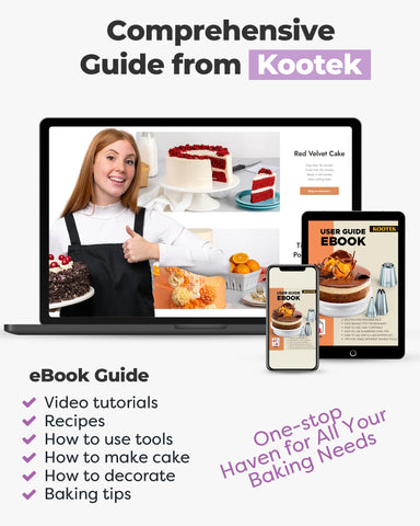 Kootek 50 disposable and 2 reusable piping bags for mess-free changes.