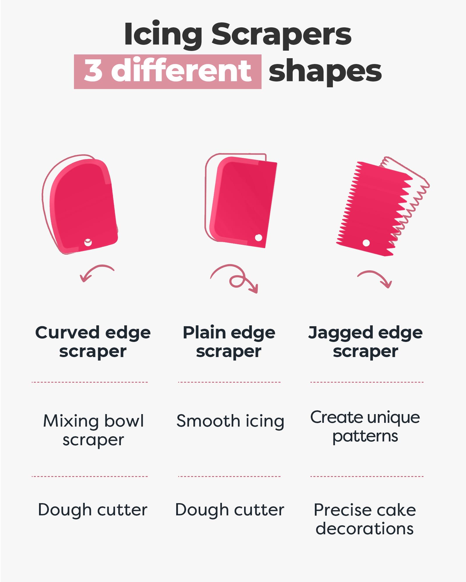Kootek stainless steel frosting spatulas for even layers.