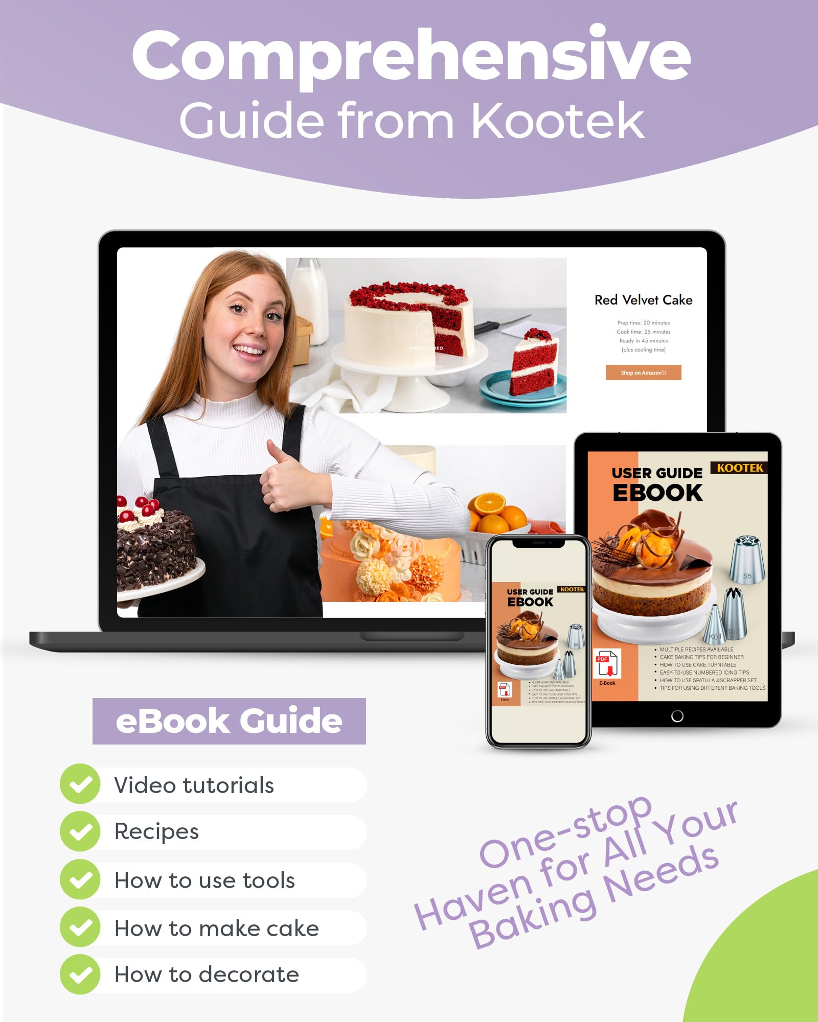 Kootek storage box keeps decorating tools organized and ready.