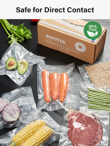 Kootek vacuum bags ideal for meal prep and sous vide storage