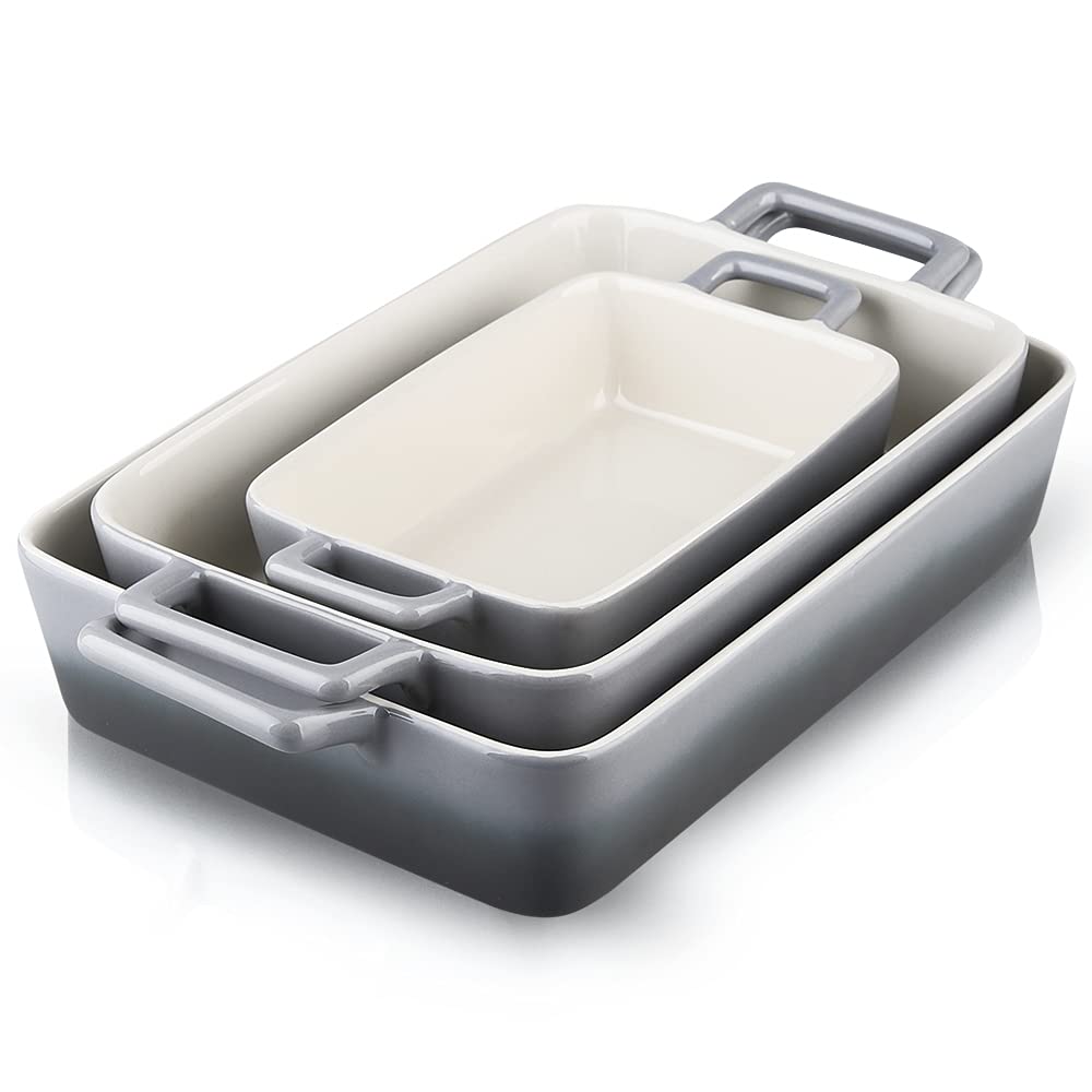 KOOV gradient gray rectangle baking dish ideal for daily lasagna and casseroles