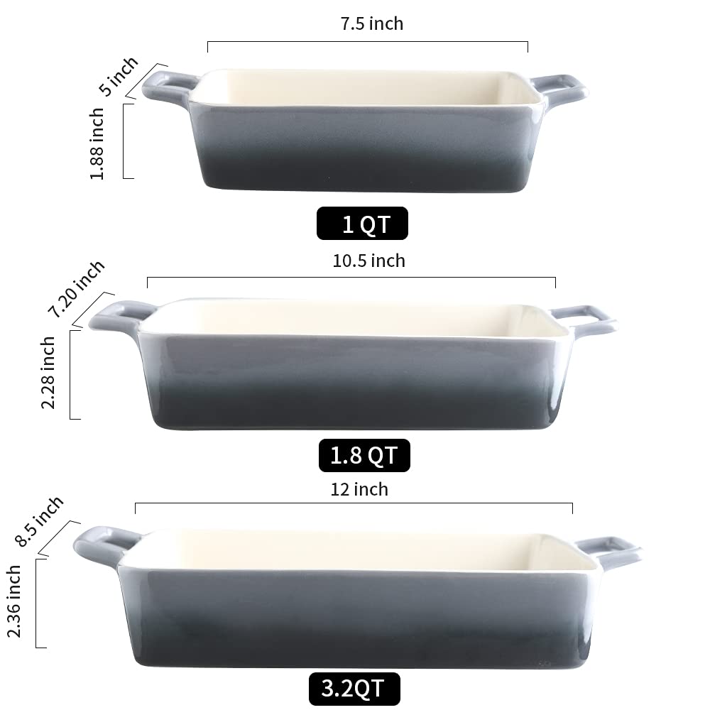 KOOV gradient gray baking dishes withstand high heat for roasting