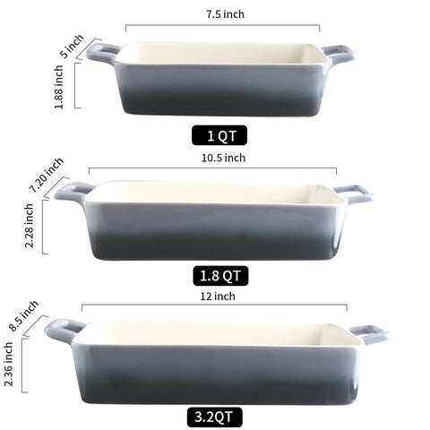 KOOV gradient gray baking dishes withstand high heat for roasting