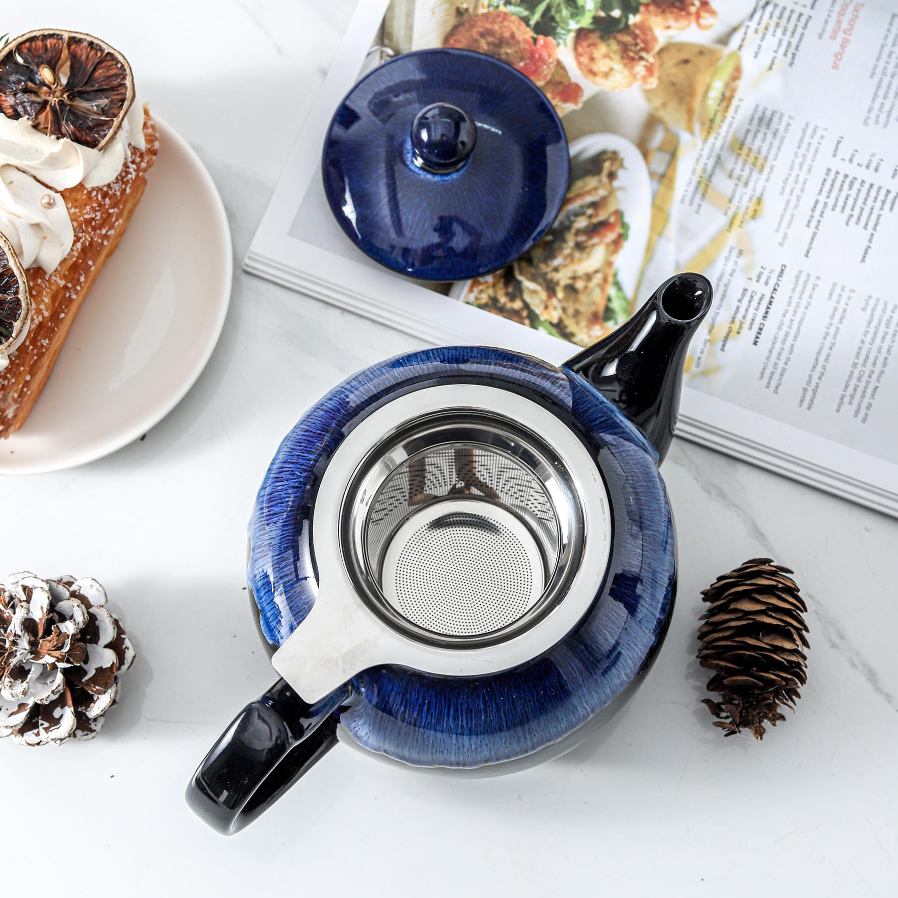 KOOV teapot ergonomic handle comfortable pouring